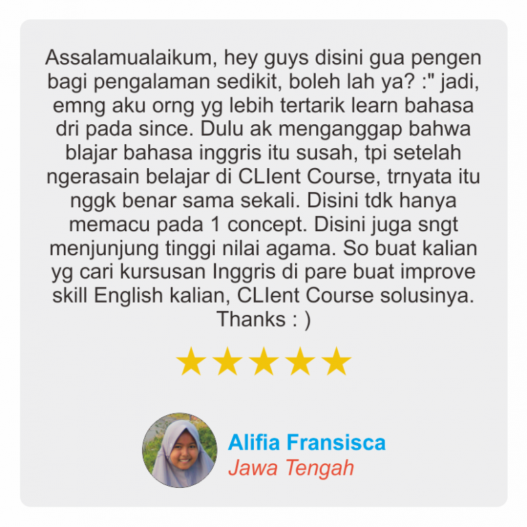 Testimoni Kampung Inggris 1