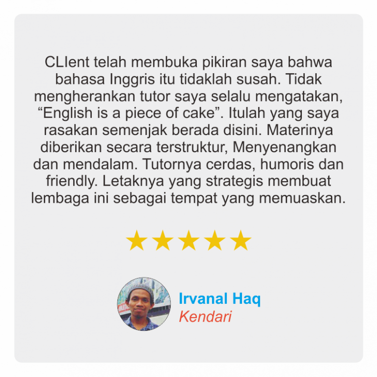 Testimoni Kampung Inggris 2